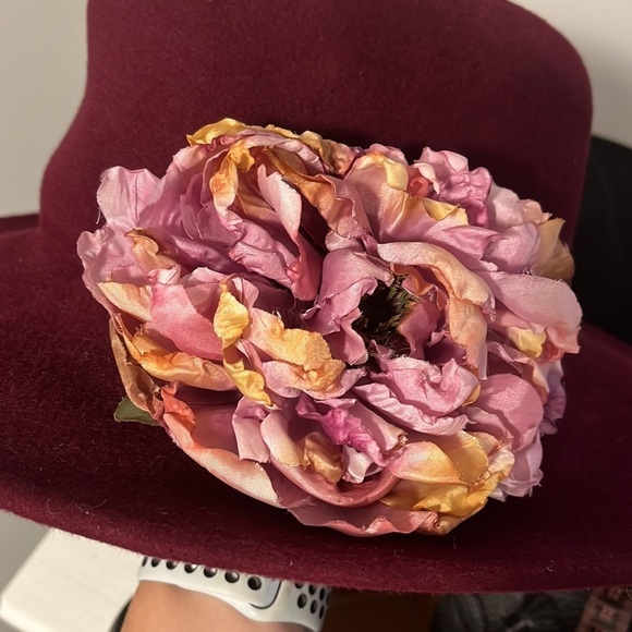 Rare! Gianfranco Lotti Firenze Wool Felt Hat with Flowers - Picture 9 of 10